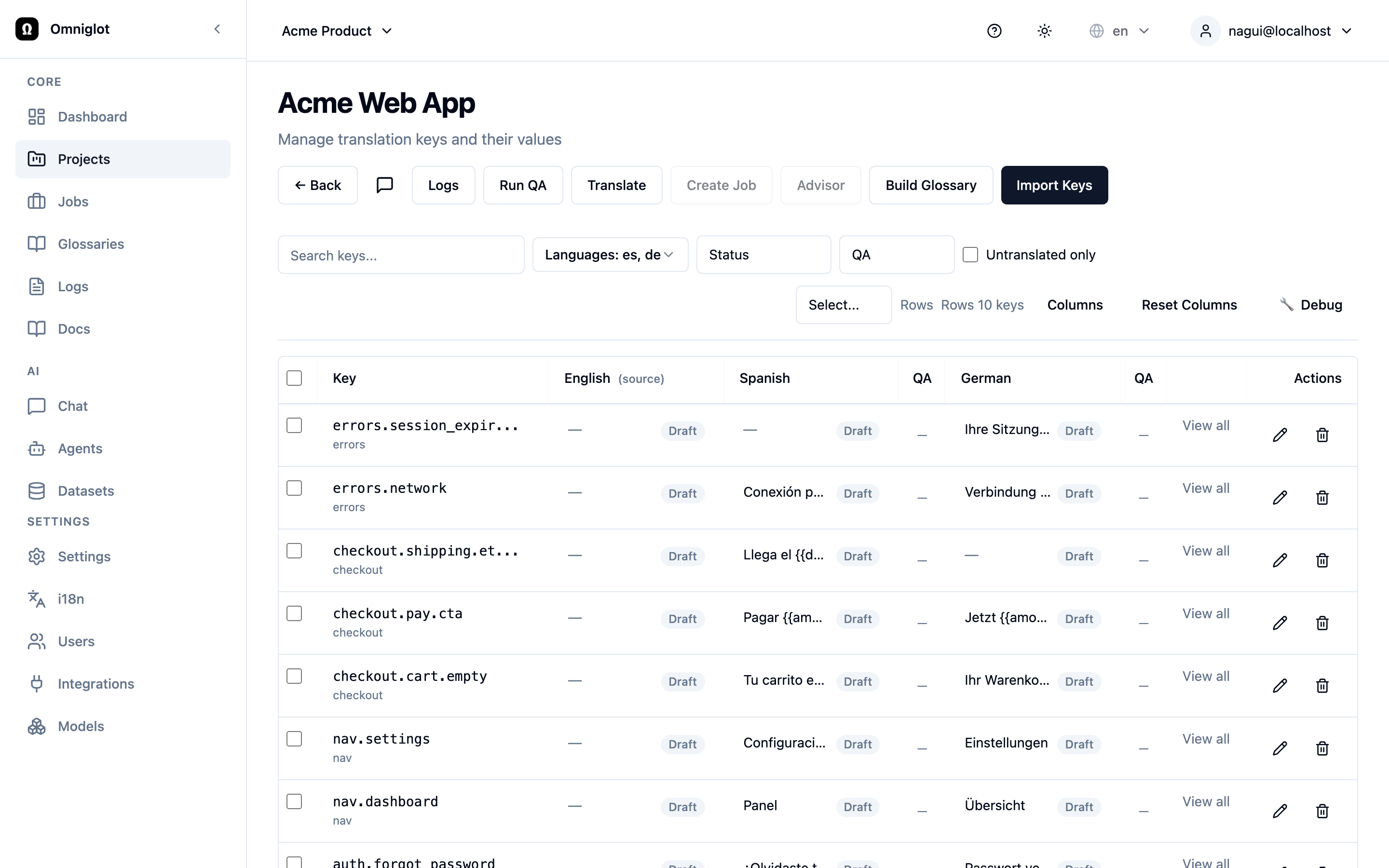 Omniglot — product tour